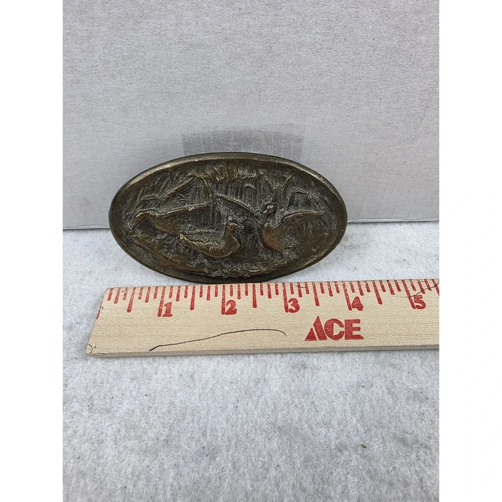Vintage Duck‎ Belt Buckles Lot Of 2: 1978 Indiana Metal Craft 1975 Adezy Denver